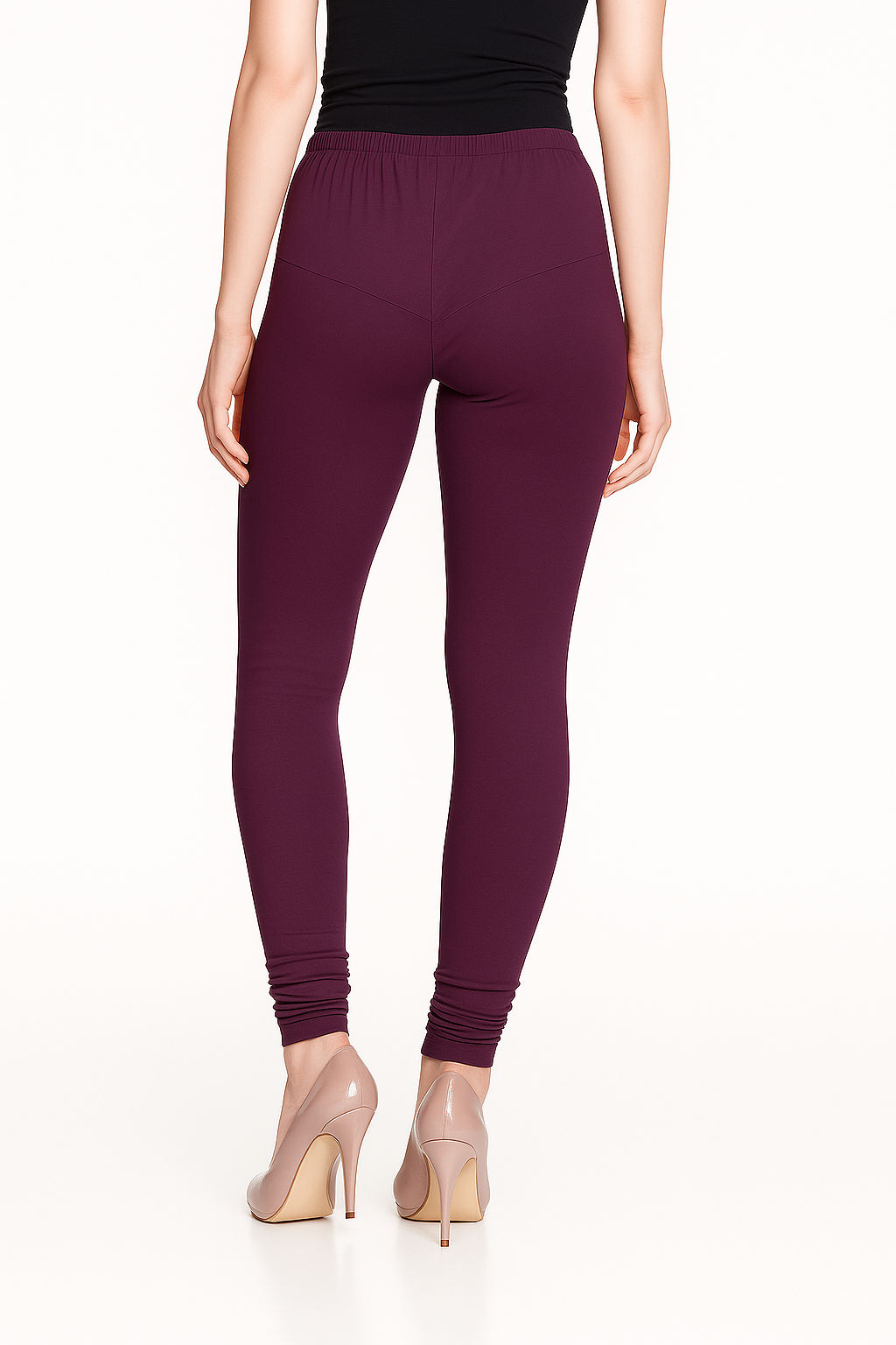 Dewberry Women's Solid Churidar Stretchable Cotton Blend Legging