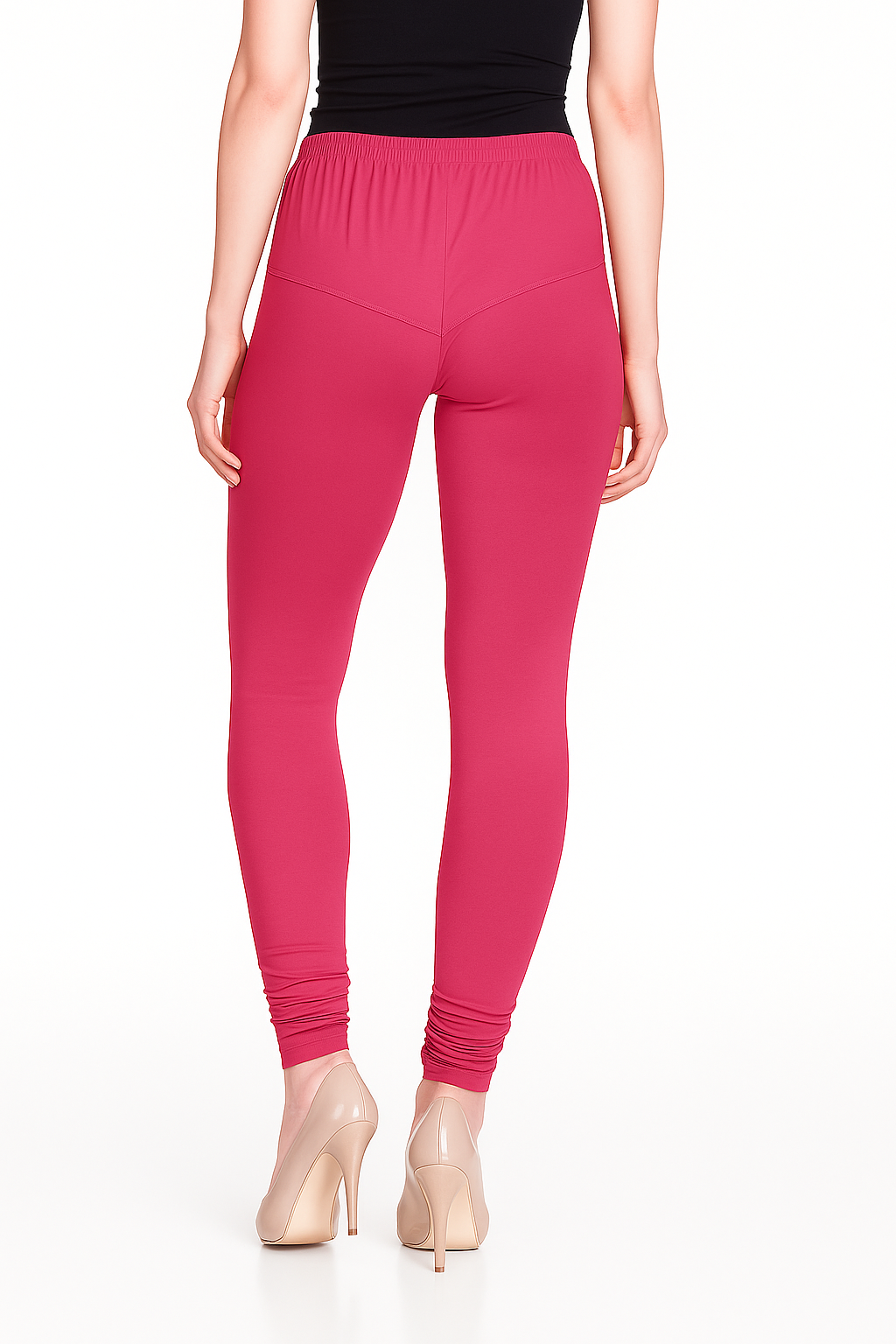 Rosebud Women's Solid Churidar Stretchable Cotton Blend Legging