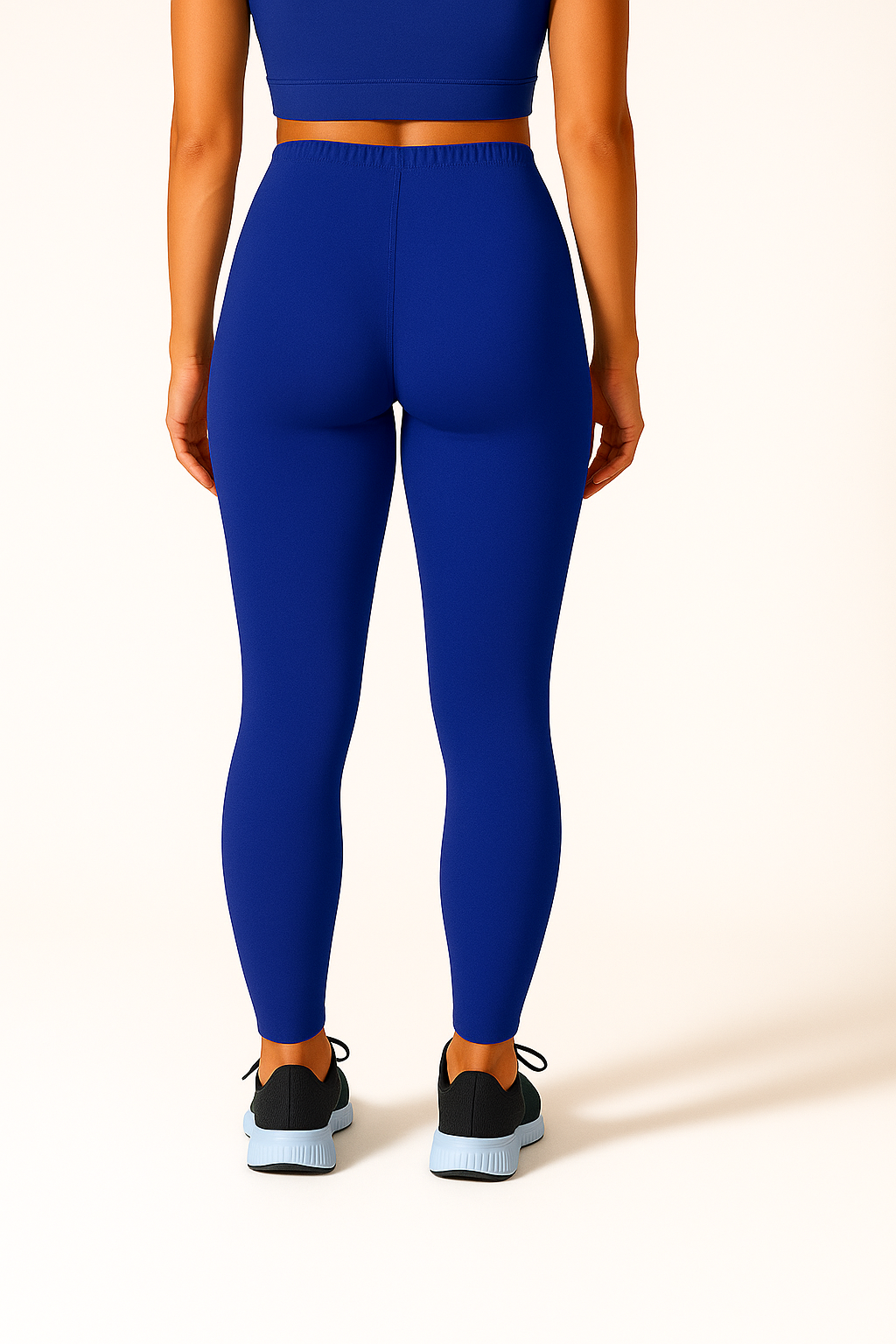 Cobalt Blue Women's Ankle Length Stretchable Cotton Lycra Leggings