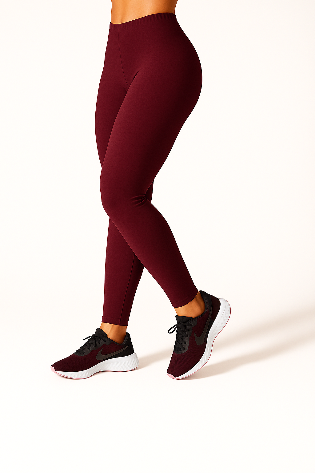 Amarnath Purple Women's Ankle Length Stretchable Cotton Lycra Leggings