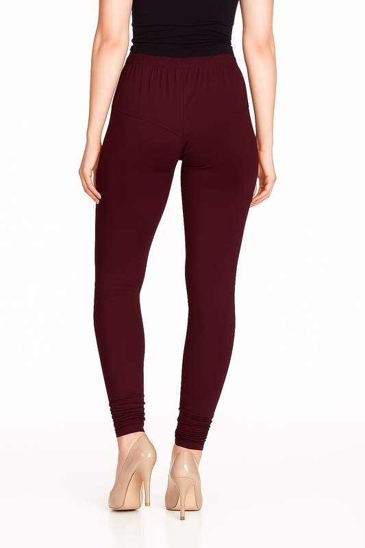 Zinfandel Women's Solid Churidar Stretchable Cotton Blend Legging