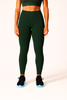 Dark Olive Women's Ankle Length Stretchable Cotton Lycra Leggings