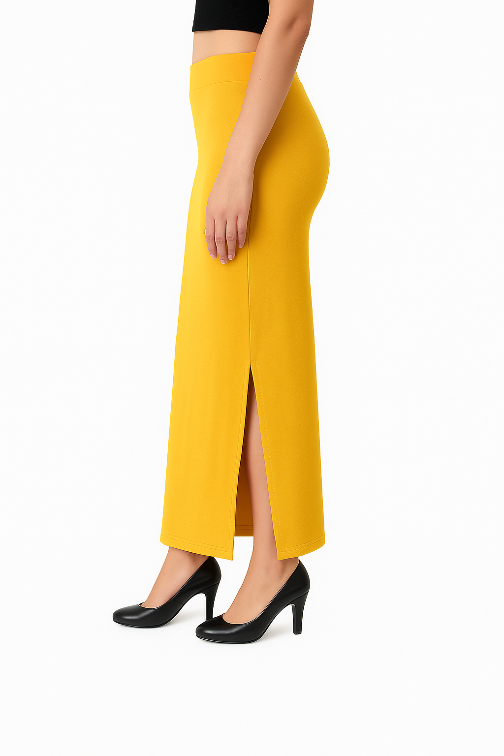 Light Mustard Women's Solid Shapewear