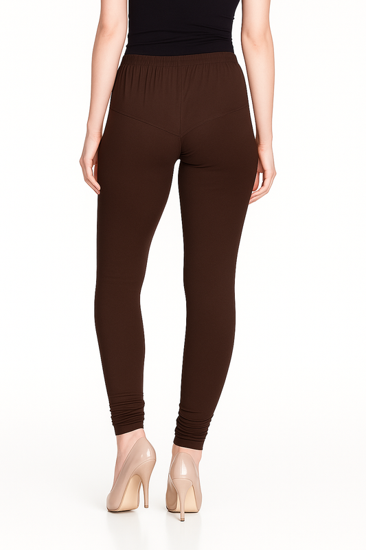 Hot Chocolate Women's Solid Churidar Stretchable Cotton Blend Legging