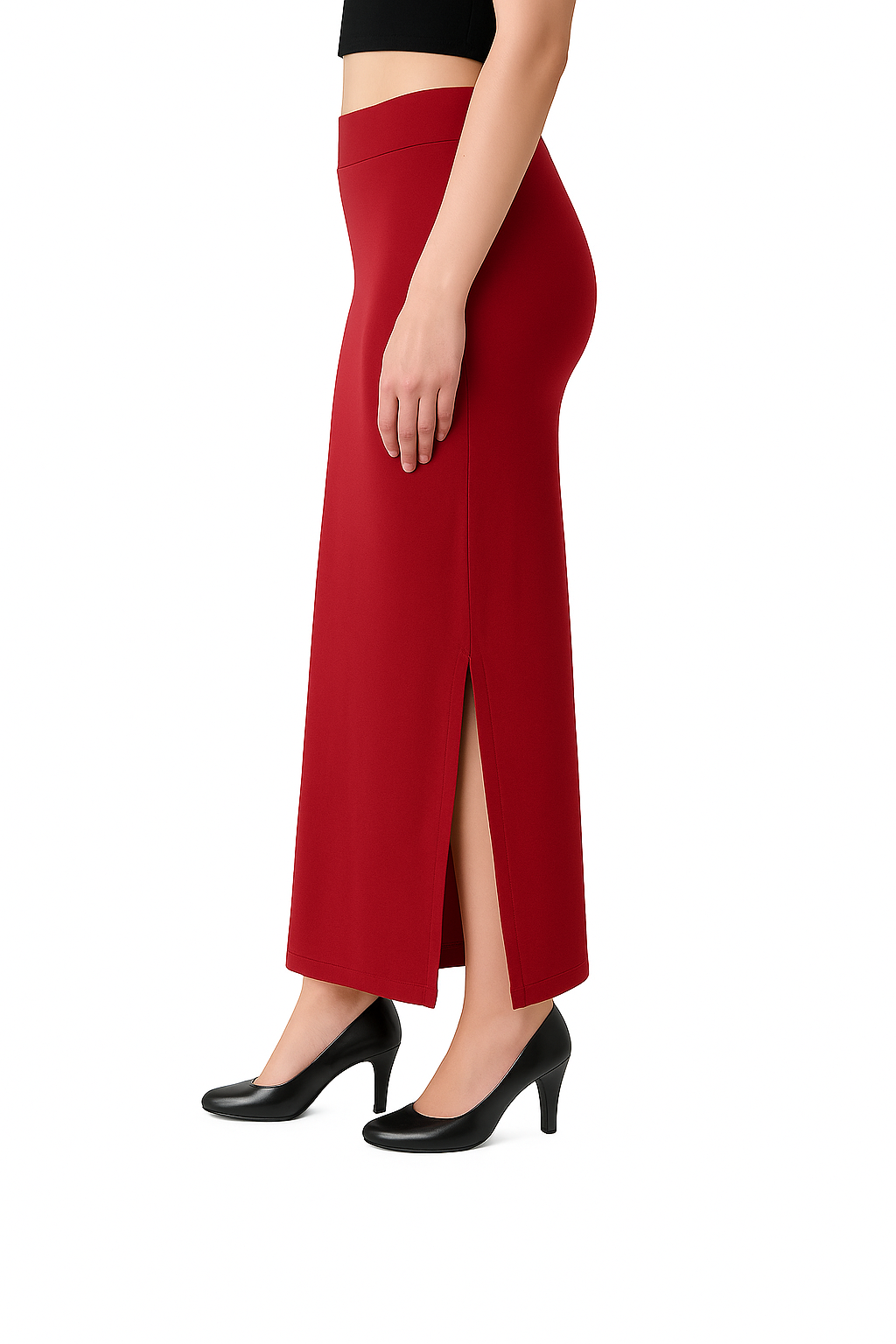 Light Maroon Women's Solid Shapewear