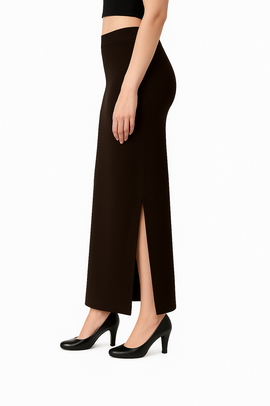 Deep Brown Women's Solid Shapewear