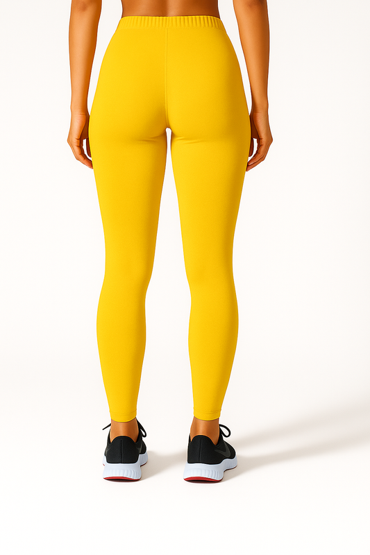 Gold Women's Ankle Length Stretchable Cotton Lycra Leggings