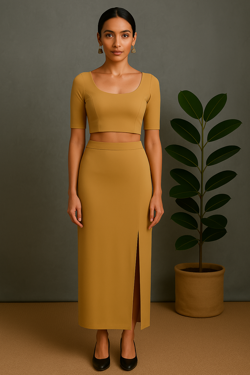 Sand Women's Solid Shapewear