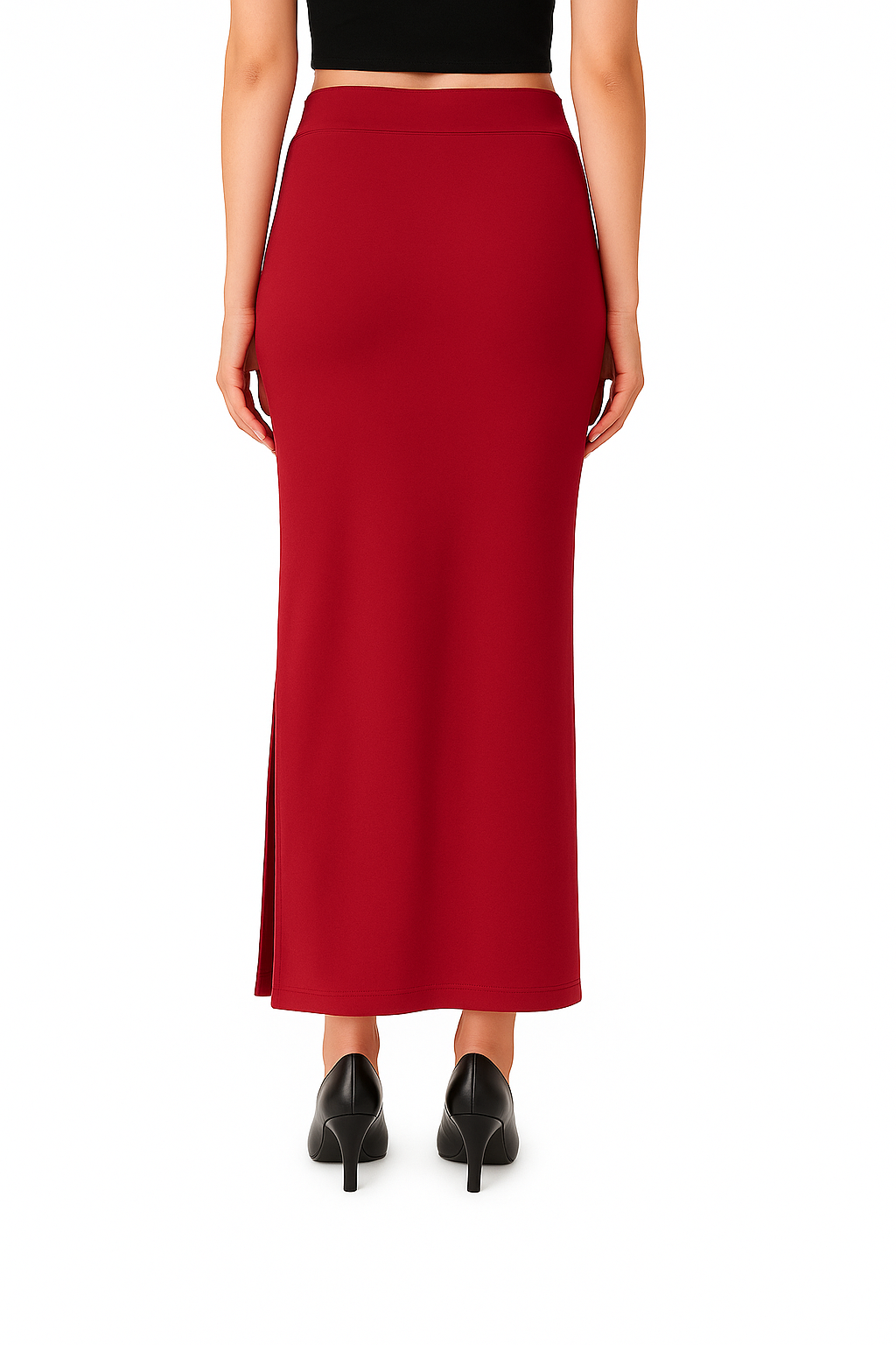 Blood Red Women's Solid Shapewear