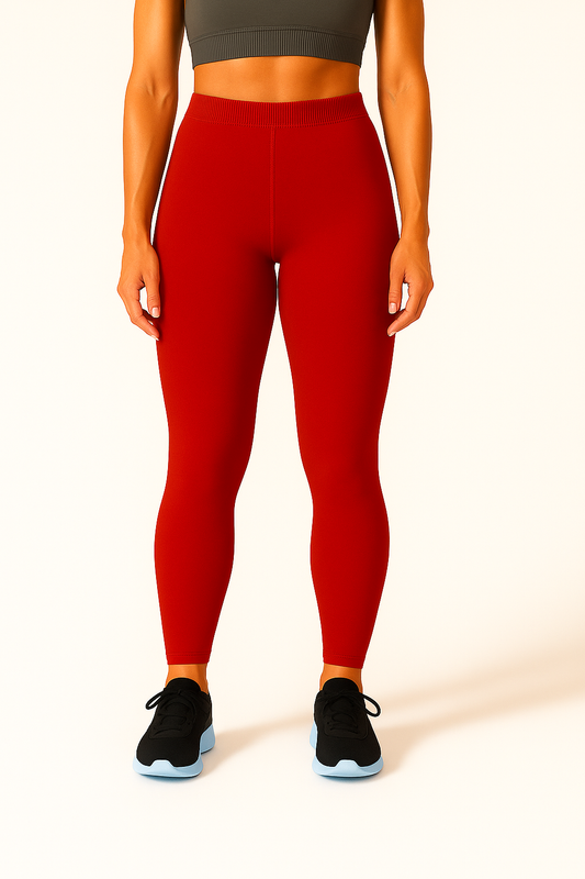 Sindhuri Red Women's Ankle Length Stretchable Cotton Lycra Leggings