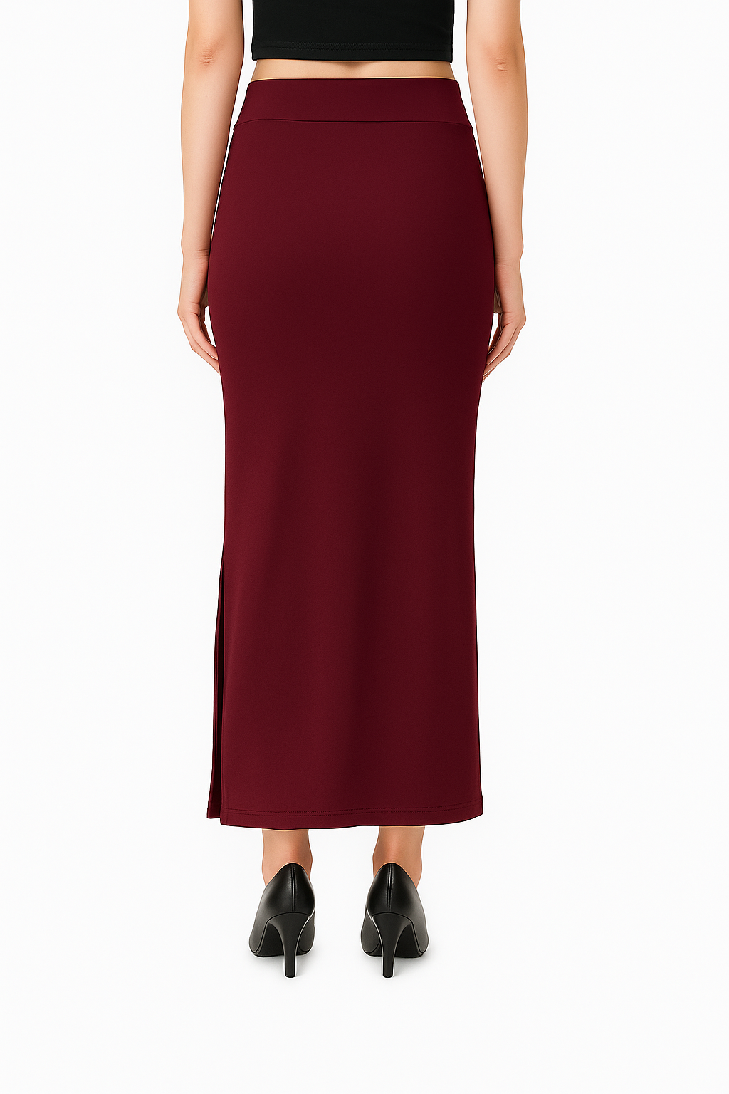 Maroon Women's Solid Shapewear