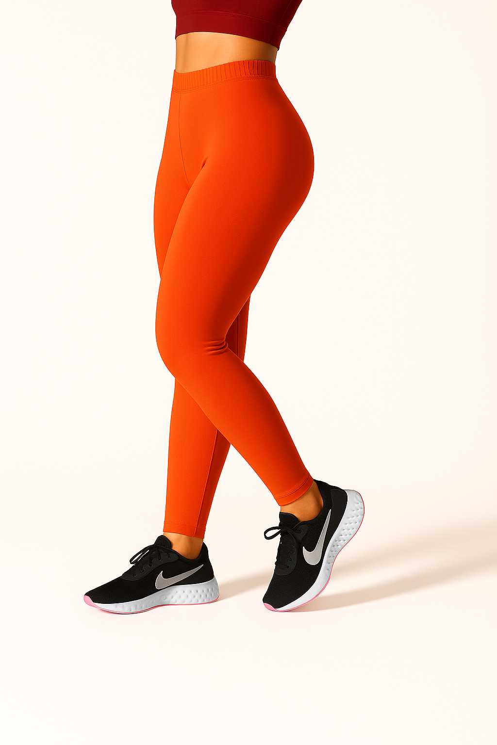 Mandarin Women's Ankle Length Stretchable Cotton Lycra Leggings