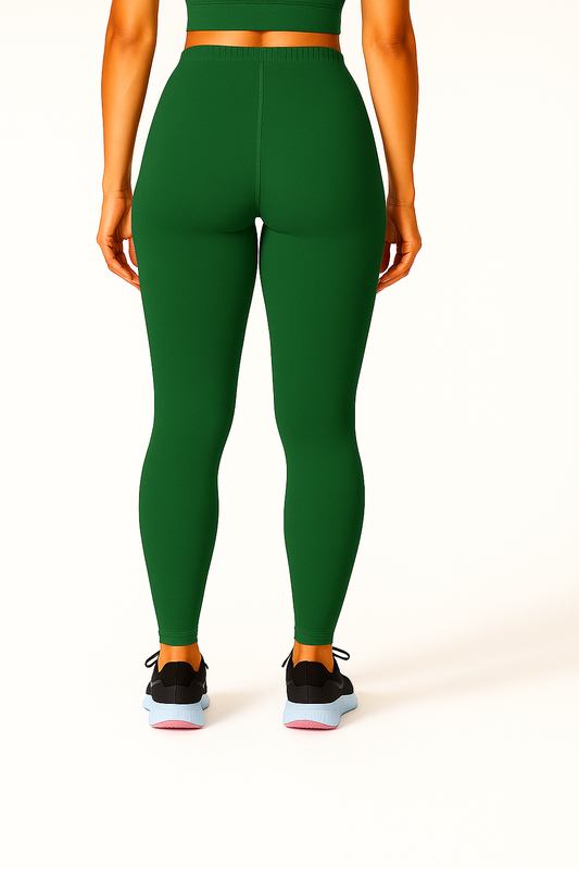 Forest Green Women's Ankle Length Stretchable Cotton Lycra Leggings