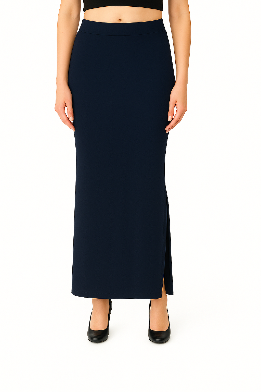 Denim Blue Women's Solid Shapewear