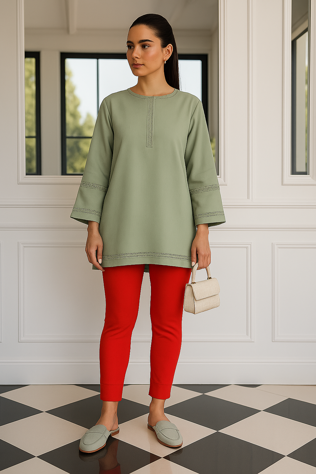 Tomato Women's Ankle Length Stretchable Cotton Lycra Leggings