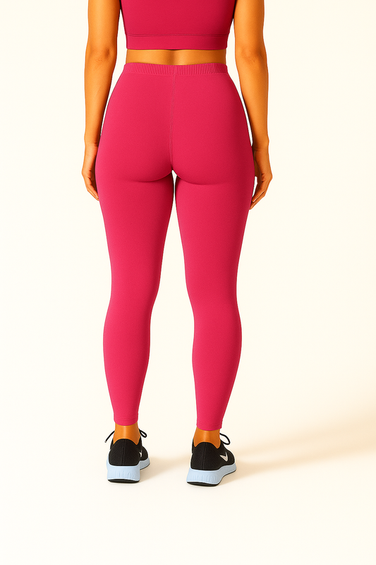 Fuchsia Women's Ankle Length Stretchable Cotton Lycra Leggings