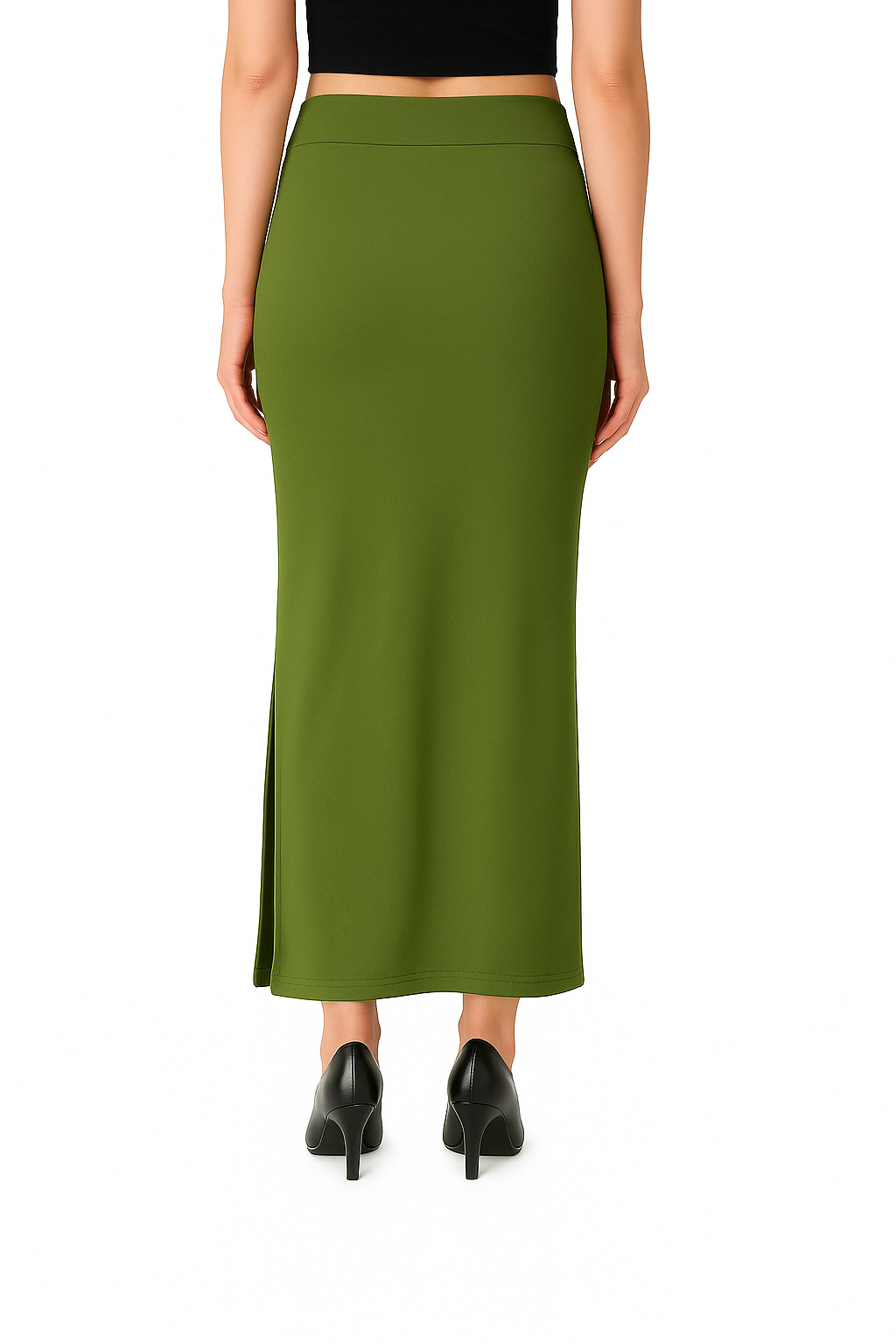 Olive Green Women's Solid Shapewear