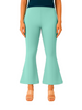 Apple Green Women's Solid Bell Bottom Pants