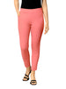 Light Cherry Women's Cotton Lycra Solid Straight Pant