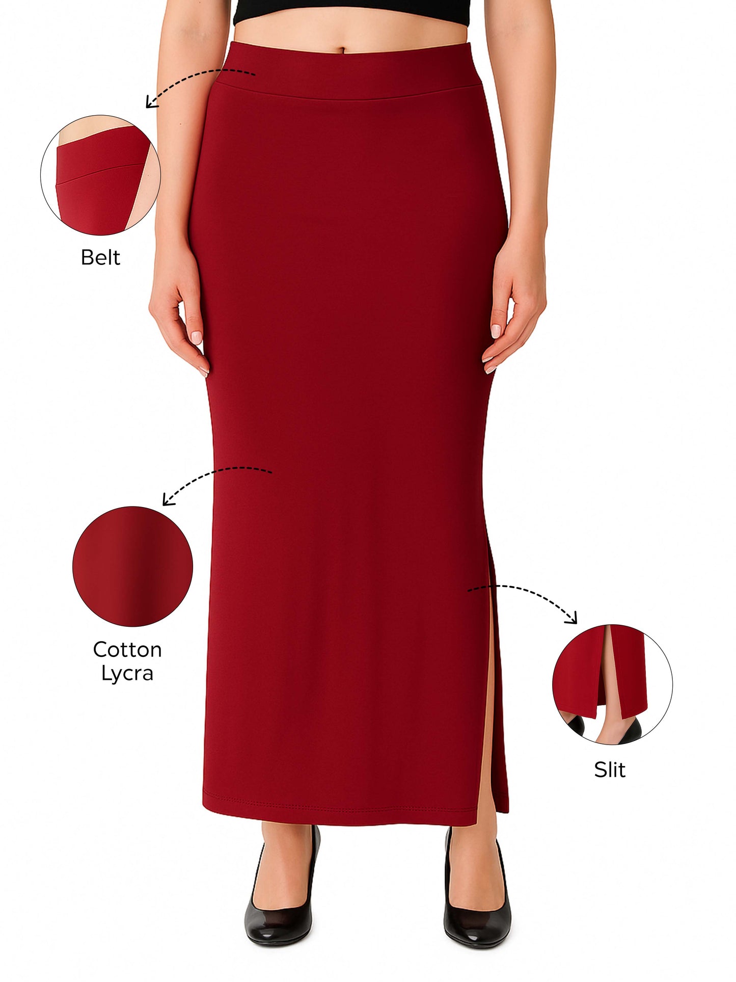 Light Maroon Women's Solid Shapewear