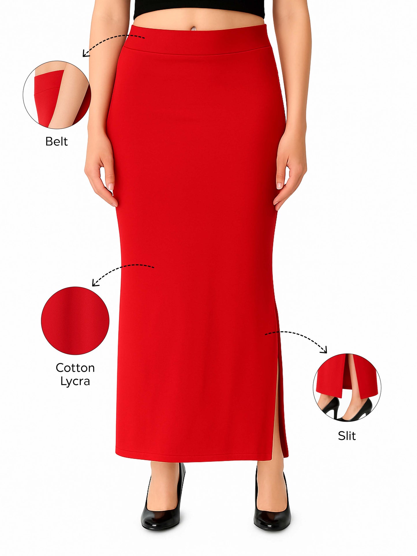 Red Women's Solid Shapewear