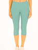 Apple Green Women's Solid Capri pant