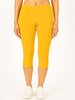 Light Mustard Women's Solid Capri pant