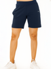 Navy Women's Solid Regular Fit Lycra Shorts