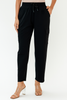 Black Women's Solid Regular Fit Cargo Pants