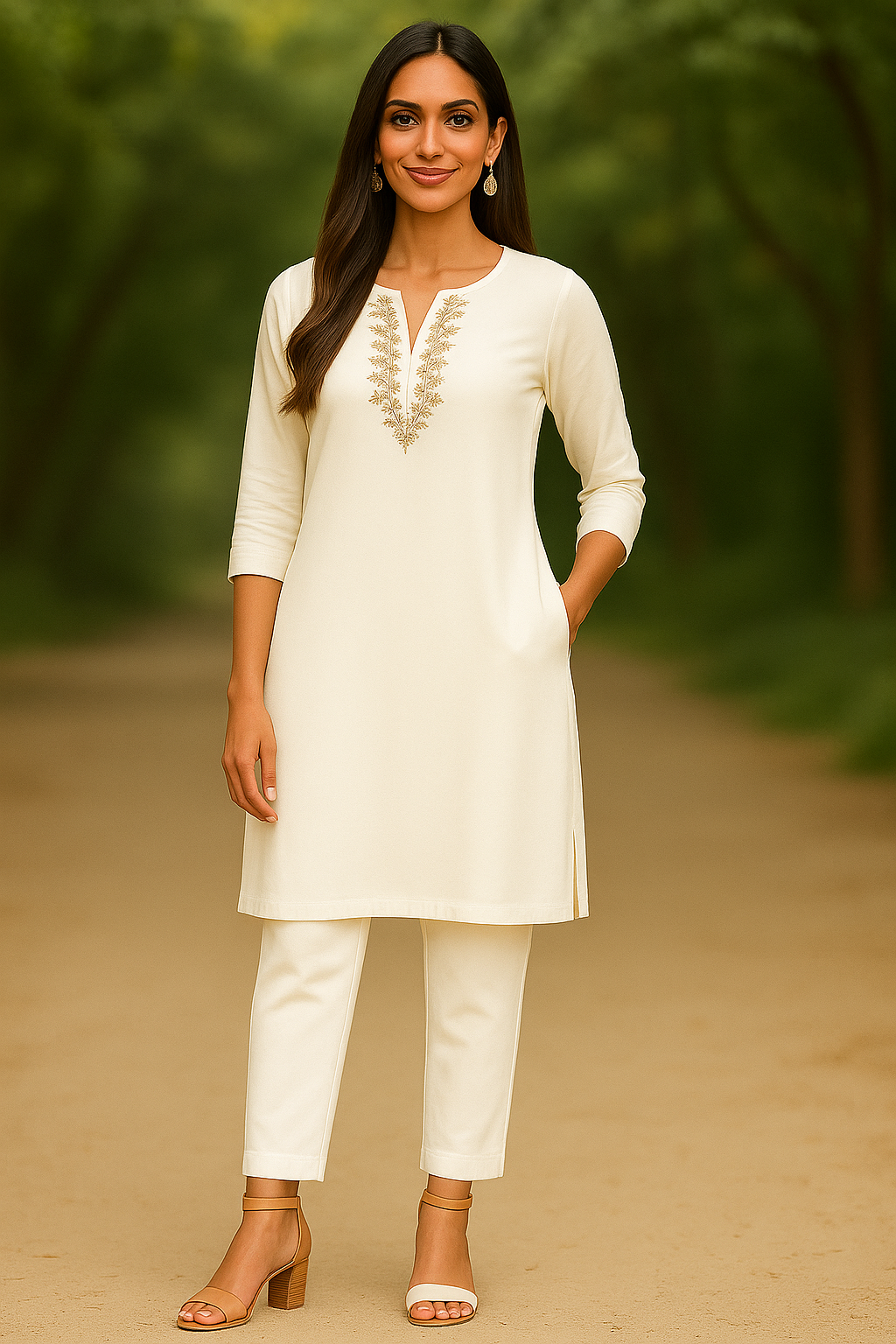 Vanilla Ice Women's Solid Cotton Lycra Kurti Pant