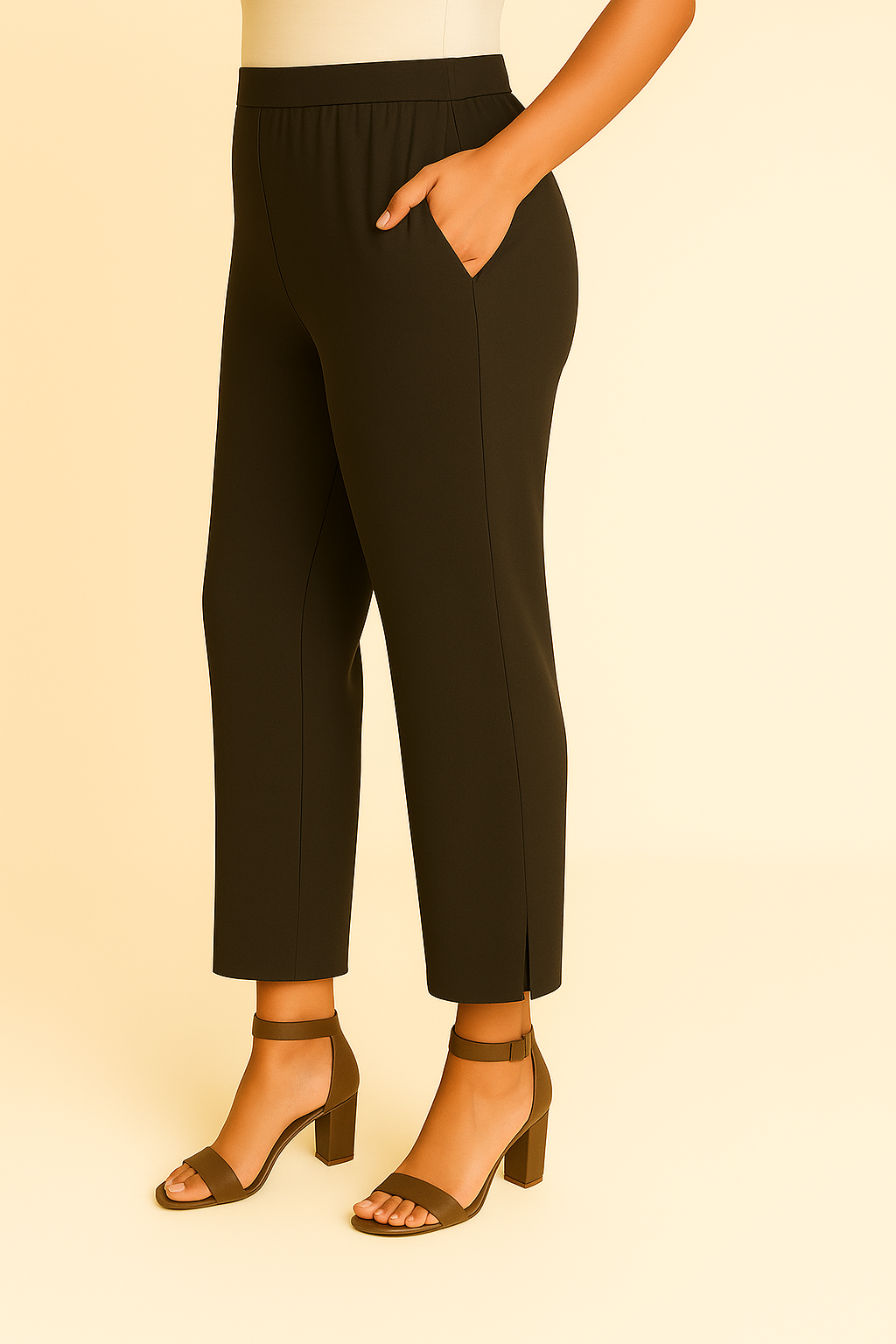 Earth Women's Solid Cotton Lycra Kurti Pant