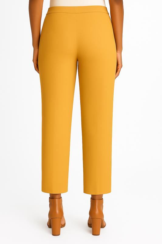 Light Mustard Women's Solid Cotton Lycra Kurti Pant