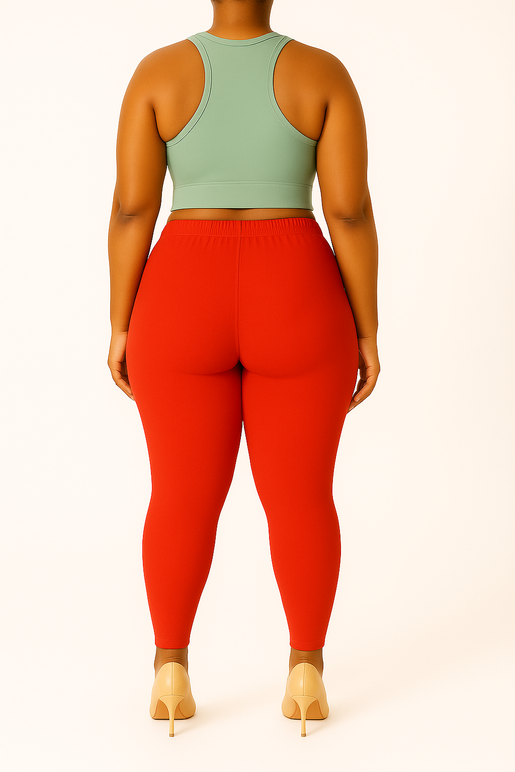 Nasturtium Women's Ankle Length Plus Size Stretchable Cotton Lycra Leggings