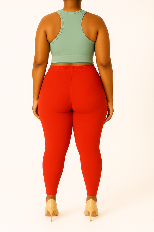 Nasturtium Women's Ankle Length Plus Size Stretchable Cotton Lycra Leggings