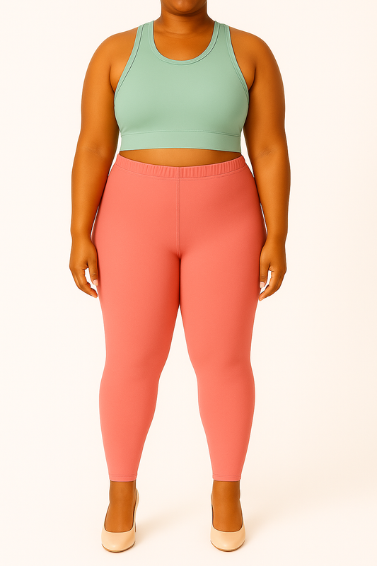 Light Cherry Women's Ankle Length Plus Size Stretchable Cotton Lycra Leggings