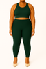 Bottle Green Women's Ankle Length Plus Size Stretchable Cotton Lycra Leggings