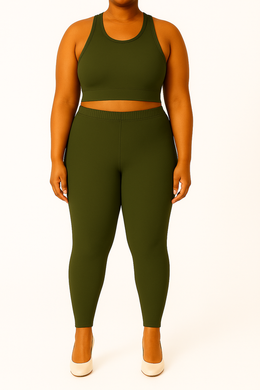 Dark Mehendi Women's Ankle Length Plus Size Stretchable Cotton Lycra Leggings