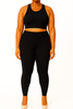 Black Women's Ankle Length Plus Size Stretchable Cotton Lycra Leggings