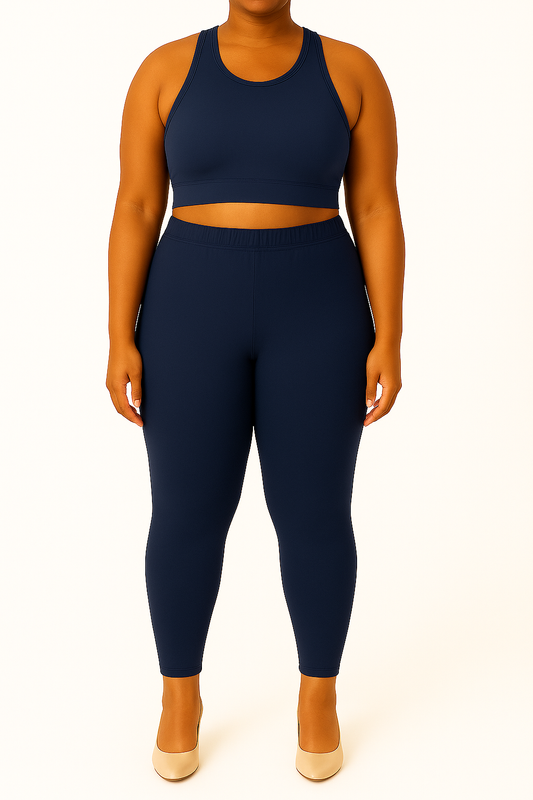 Royal Blue Women's Ankle Length Plus Size Stretchable Cotton Lycra Leggings