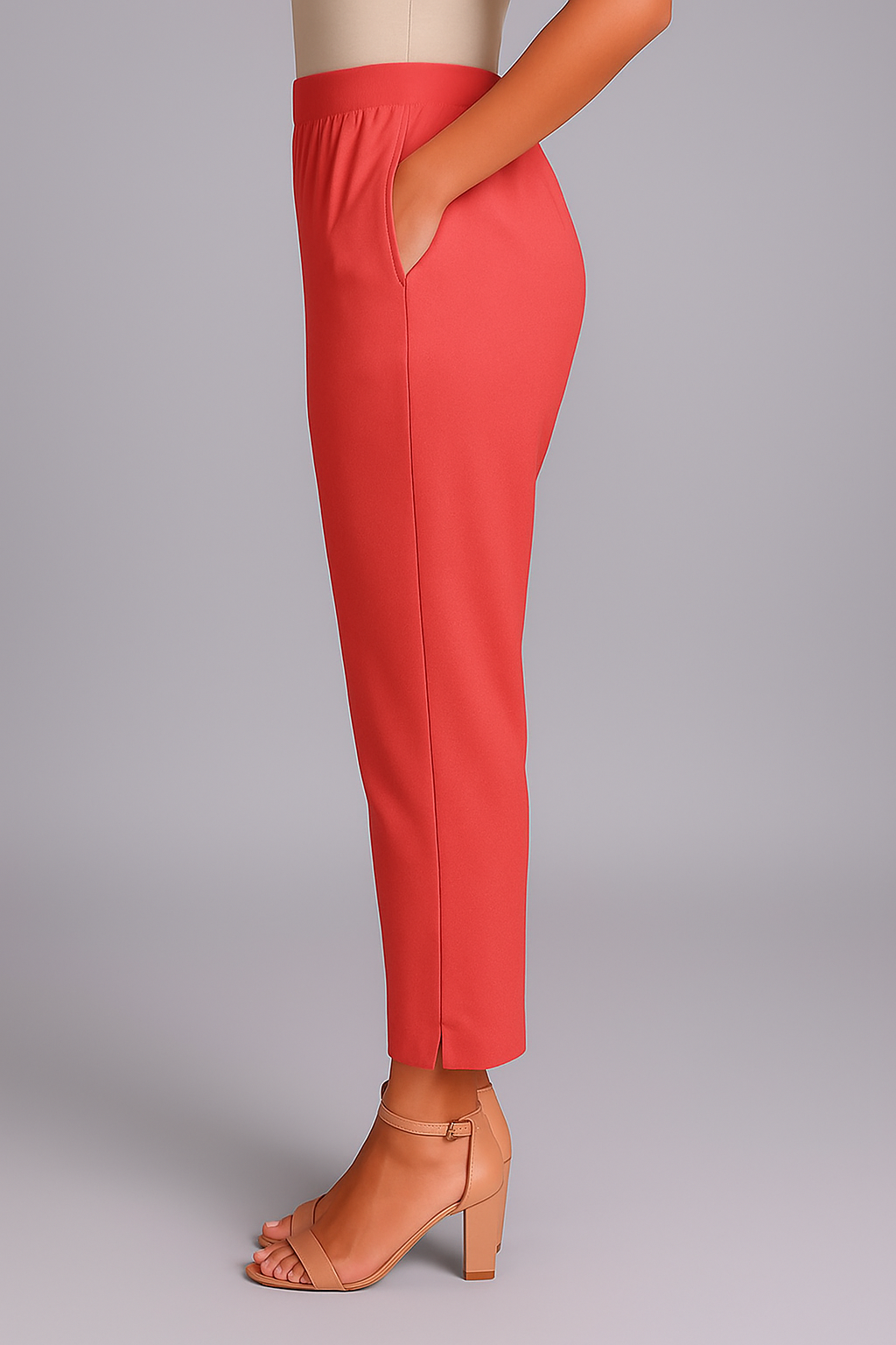 Coral Women's Solid Cotton Lycra Kurti Pant