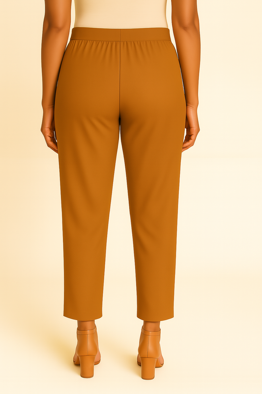 Mustard Women's Solid Cotton Lycra Kurti Pant