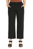 Black Women's Solid Relaxed Fit Pant