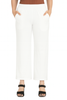 White Women's Solid Relaxed Fit Pant