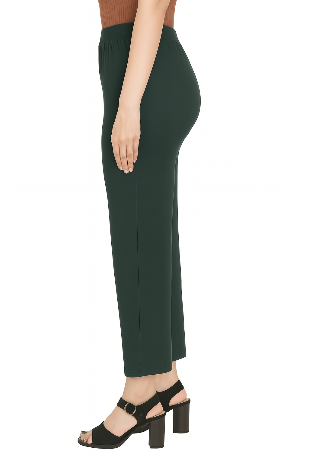 Bottle green Women's Solid Relaxed Fit Pant