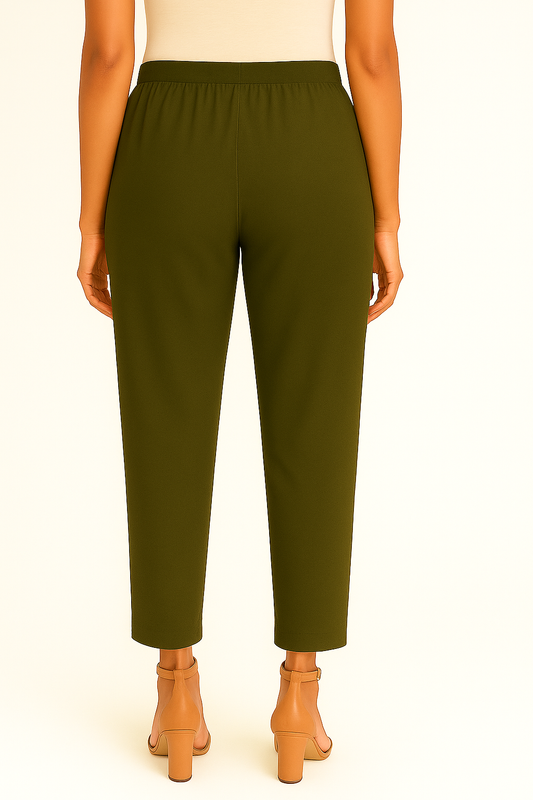 Dark Mehendi Women's Solid Cotton Lycra Kurti Pant