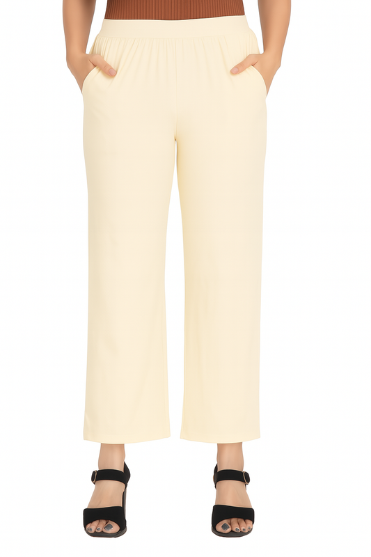 Butter Women's Solid Relaxed Fit Pant