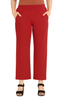 Red Women's Solid Relaxed Fit Pant