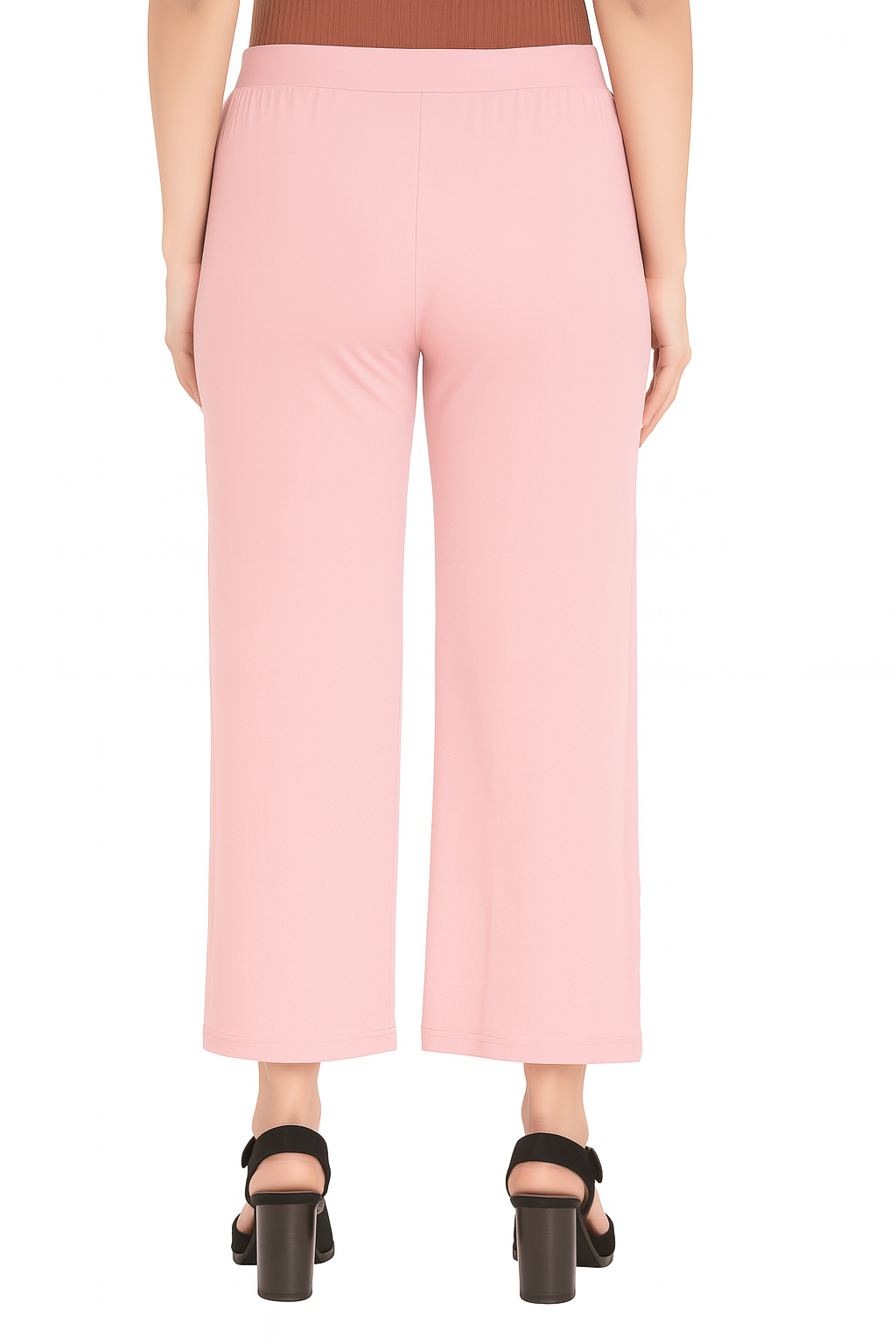 Baby pink Women's Solid Relaxed Fit Pant