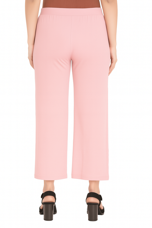 Baby pink Women's Solid Relaxed Fit Pant