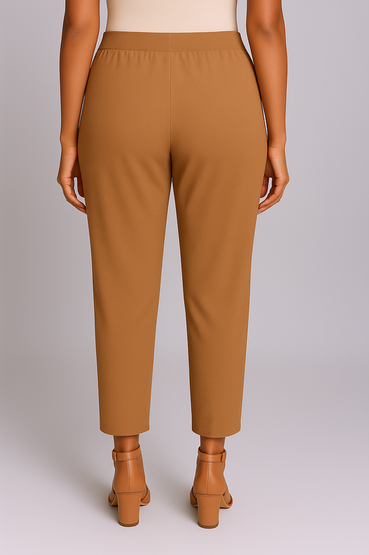 Indian Tan Women's Solid Cotton Lycra Kurti Pant